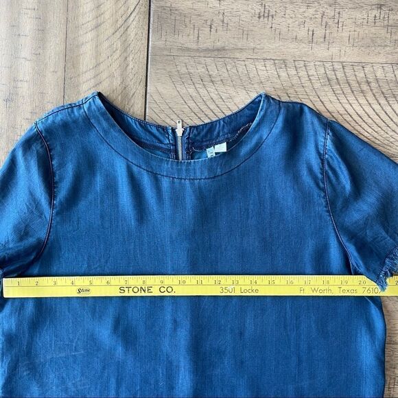 Mi Ami 100% Tencel Fringed Edge Top, Size L - Picture 11 of 13